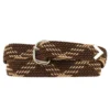 Brown And Tan Braided Web Belt