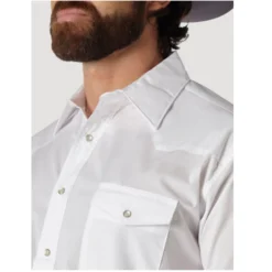 Wrangler Solid White Pearl Snap Shirt -Cheap Dusty Wear Store 2022 02 14 3