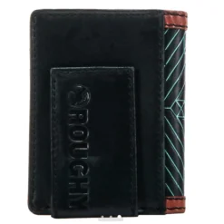 HOOey Turquoise Aztec Bi-Fold Money Clip -Cheap Dusty Wear Store 32929 back