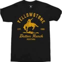 Yellowstone Dutton Ranch Black Tee