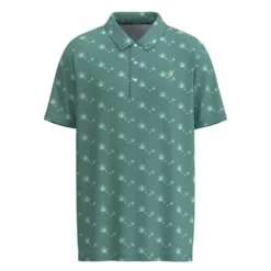 Hooey Men's Teal Agave Leaf Print Polo