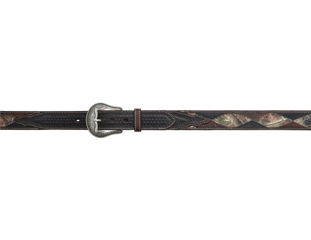 3D Men's Chocolate Diamond Stitched Camo Inlay Belt 1 3D Men's Chocolate Diamond Stitched Camo Inlay Belt