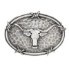 Ariat Hammered Oval Barbwire Edge Steer Buckle