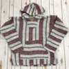 Burgundy And Grey Baja Pullover