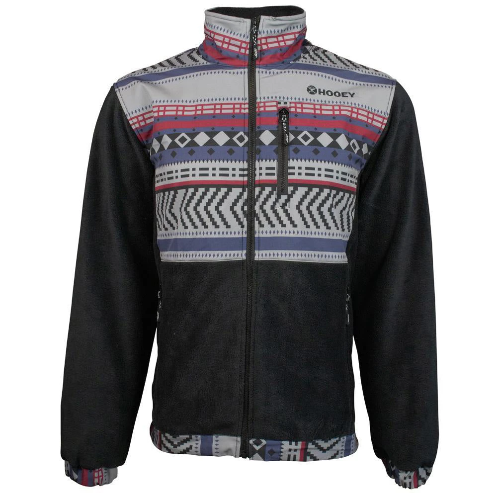 Hooey Men's Black And Blue Tech Fleece Jacket 1 Hooey Men's Black And Blue Tech Fleece Jacket