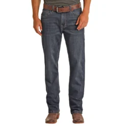 Rock & Roll Cowboy Dark Vintage Boot Cut Jeans -Cheap Dusty Wear Store HYMDTBR1CH Front 84394