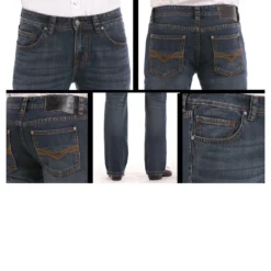Rock & Roll Men's Regular Fit Pistol Straight Leg Dark Wash Jean 3 Rock & Roll Men's Regular Fit Pistol Straight Leg Dark Wash Jean -Cheap Dusty Wear Store M1P5154 A