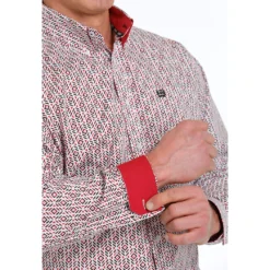 Cinch Red/White/Black L/S Print Shirt 5 Cinch Red/White/Black L/S Print Shirt -Cheap Dusty Wear Store MTW1105525 4