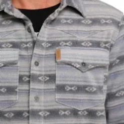 Cinch Blue Aztec Shacket -Cheap Dusty Wear Store MWJ15800013