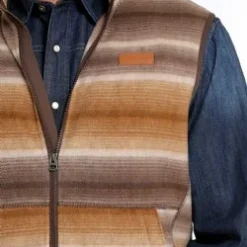 Cinch Multi Brown Fleece Vest -Cheap Dusty Wear Store MWV15850012