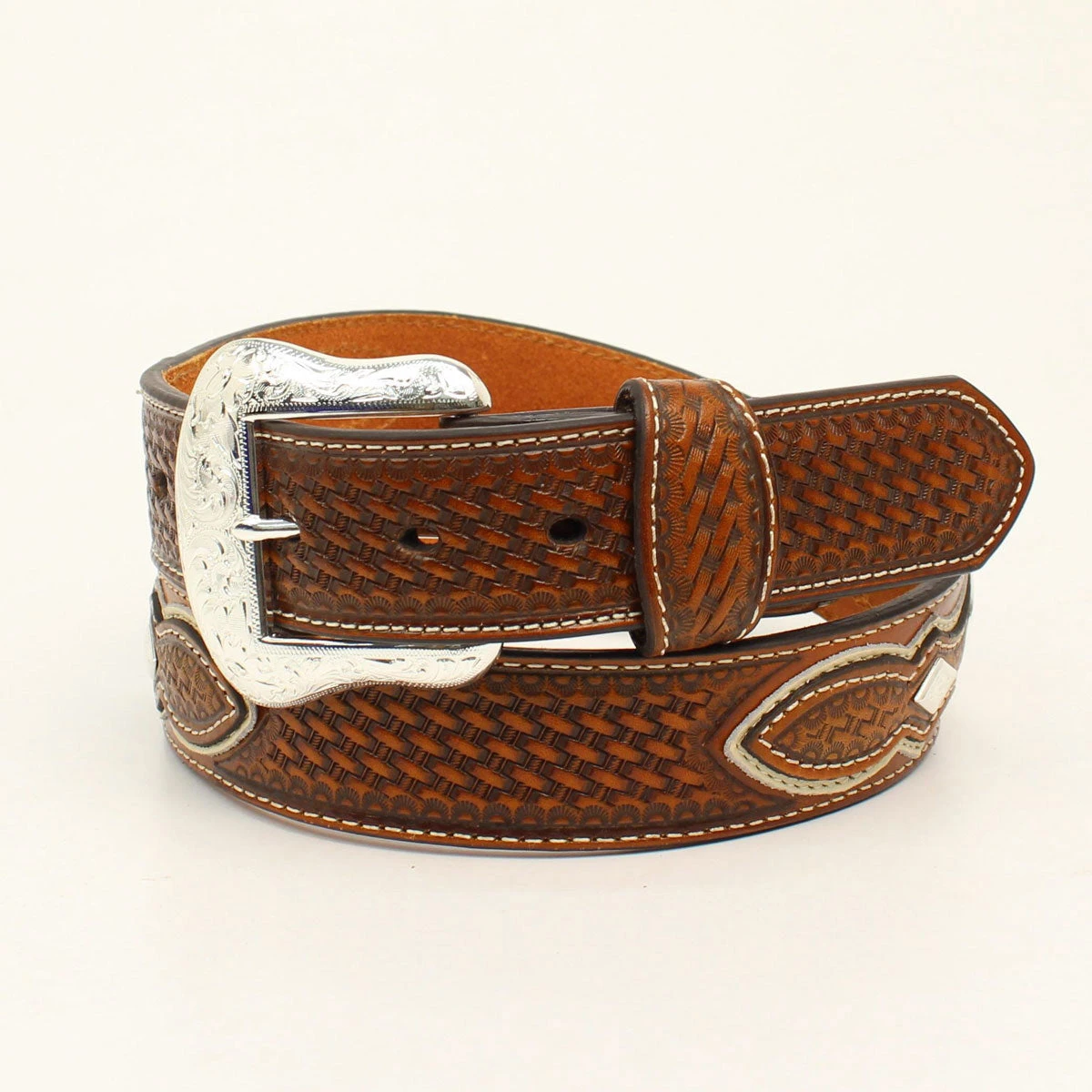 Nacona Men's Brown Basket Weave Belt 1 Nacona Men's Brown Basket Weave Belt