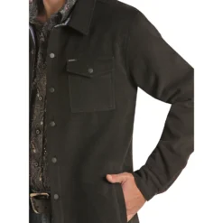 Rock & Roll Black Shirt Jacket -Cheap Dusty Wear Store RRMO92RZWL B