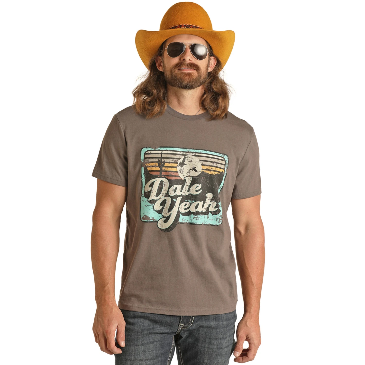 Rock & Roll Men's Charcoal Dale Graphic Tee 1 Rock & Roll Men's Charcoal Dale Graphic Tee