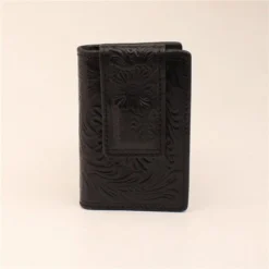 Black Floral Front Pocket Money Clip