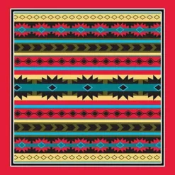 Red Multi Modern Aztec Bandanna