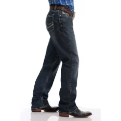 Cinch Dark Stonewash Performance Denim Grant Jeans -Cheap Dusty Wear Store mb69637001 2 2101 detail scaled
