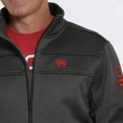 Cinch Charcoal And Red Jacket -Cheap Dusty Wear Store mwj1570001 5 1707 detail