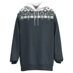 Hooey Men's "Ridge" White/Denim Hoodie
